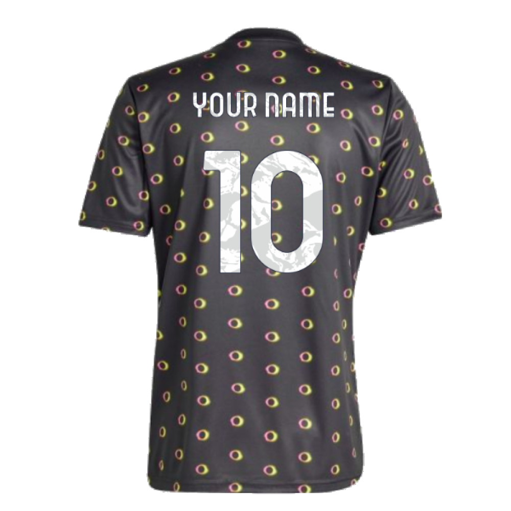 2024-2025 Juventus Pre-Match Shirt (Black) (Your Name)