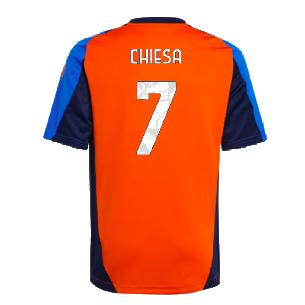 2024-2025 Juventus Training Jersey (Orange) - Kids (Chiesa 7)