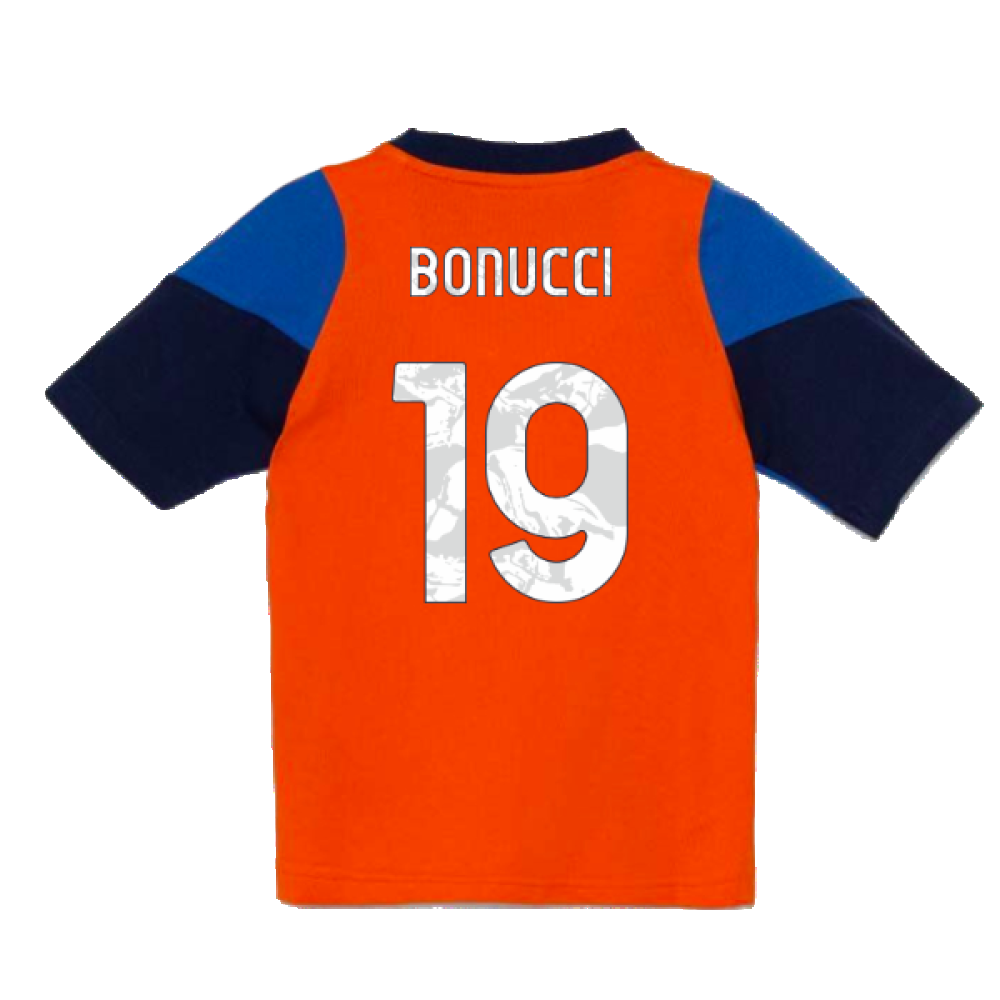 2024-2025 Juventus Training Tee (Orange) - Kids (Bonucci 19)