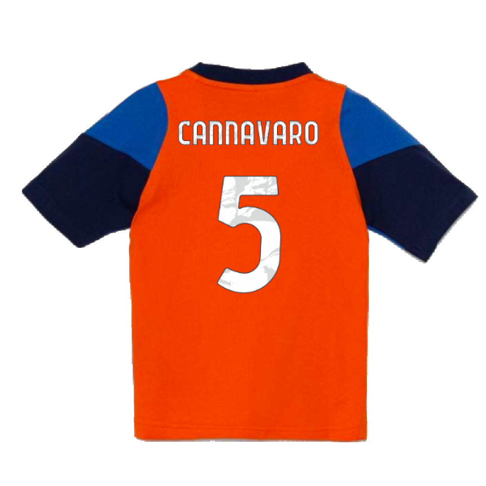 2024-2025 Juventus Training Tee (Orange) - Kids (Cannavaro 5)