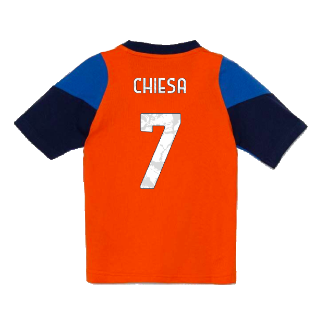 2024-2025 Juventus Training Tee (Orange) - Kids (Chiesa 7)