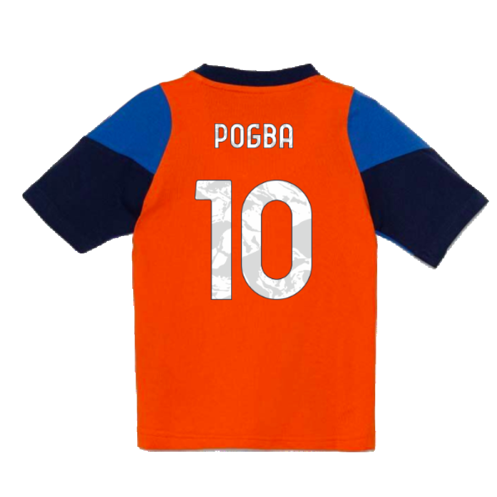 2024-2025 Juventus Training Tee (Orange) - Kids (Pogba 10)