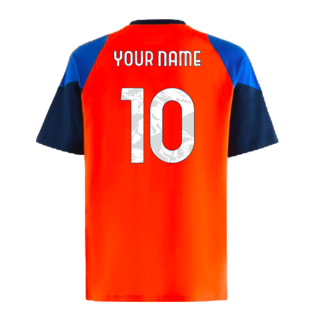 2024-2025 Juventus Training Tee (Orange) (Your Name)