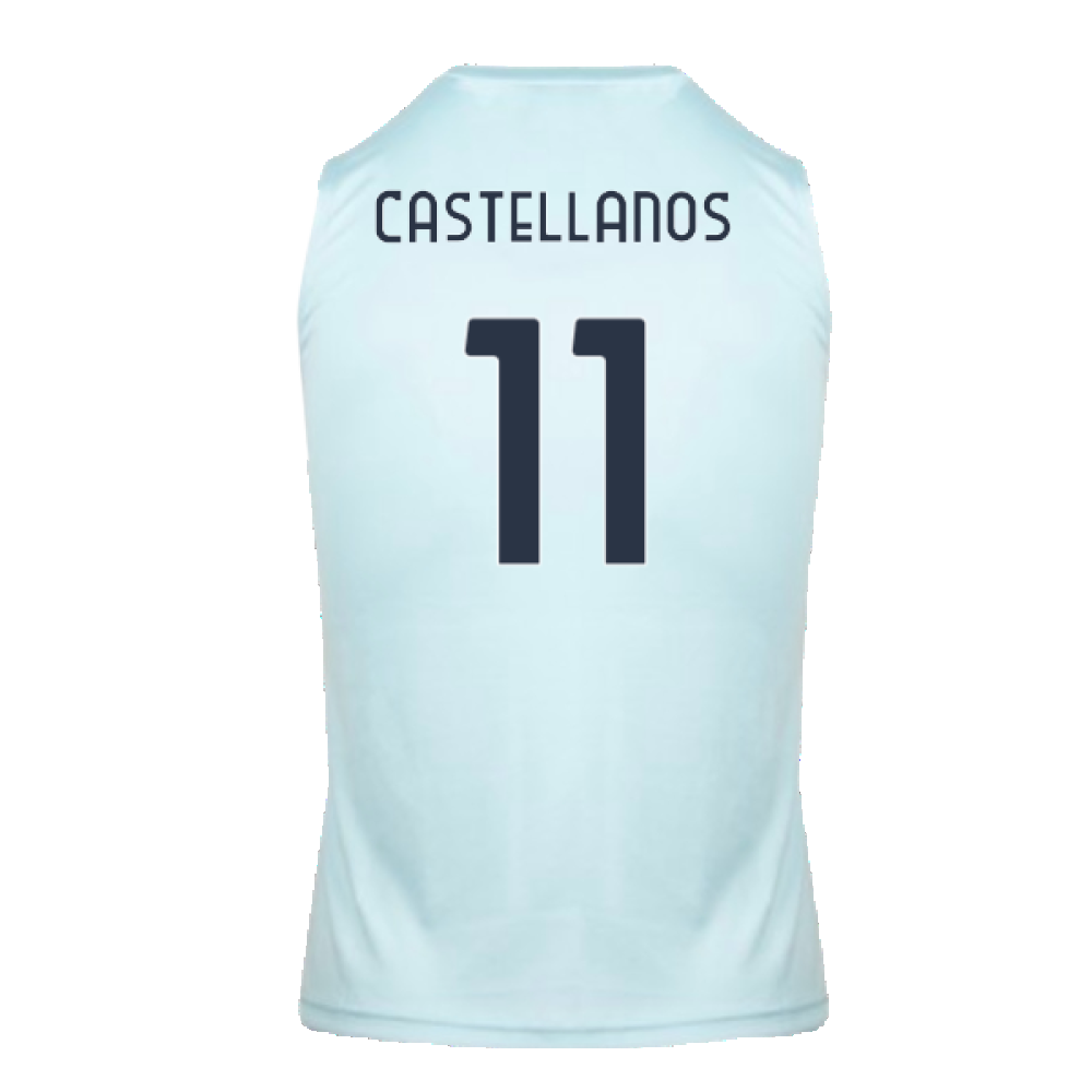 2024-2025 Lazio Graphic Sleeveless Training Shirt (Ice Blue) (Castellanos 11)