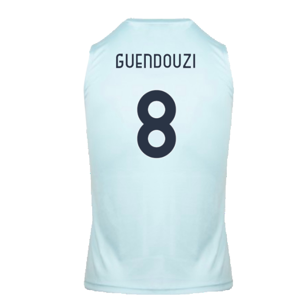 2024-2025 Lazio Graphic Sleeveless Training Shirt (Ice Blue) (Guendouzi 8)