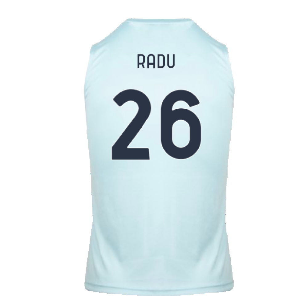 2024-2025 Lazio Graphic Sleeveless Training Shirt (Ice Blue) (Radu 26)