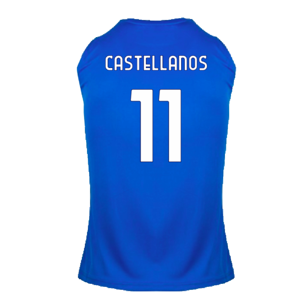 2024-2025 Lazio Graphic Sleeveless Training Shirt (Royal) (Castellanos 11)