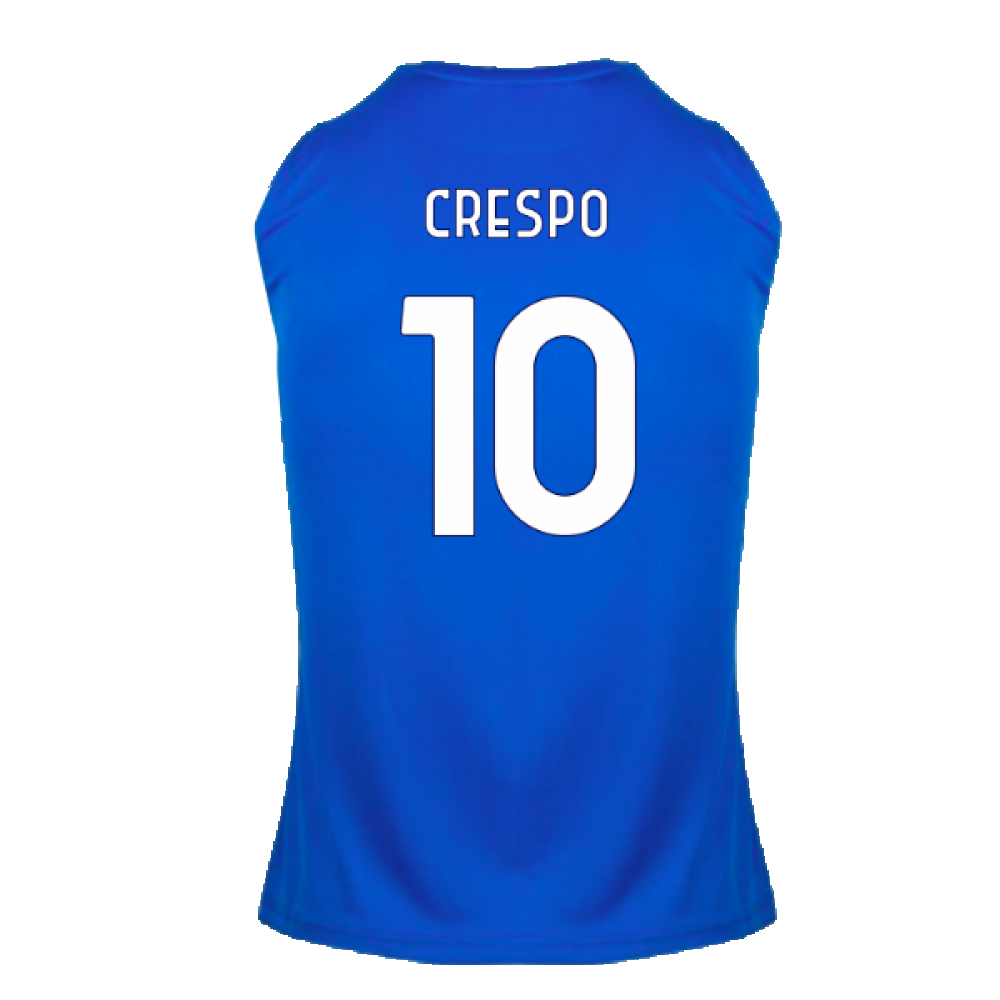 2024-2025 Lazio Graphic Sleeveless Training Shirt (Royal) (Crespo 10)