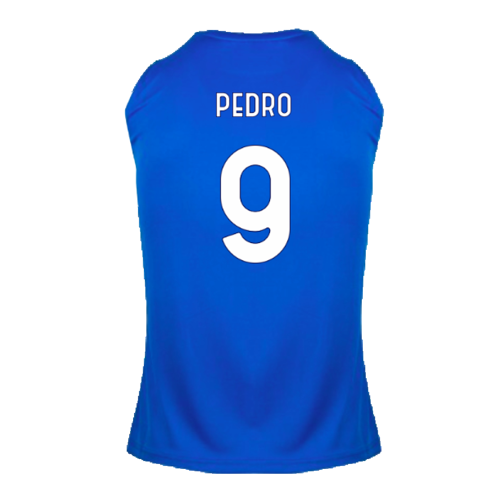 2024-2025 Lazio Graphic Sleeveless Training Shirt (Royal) (Pedro 9)