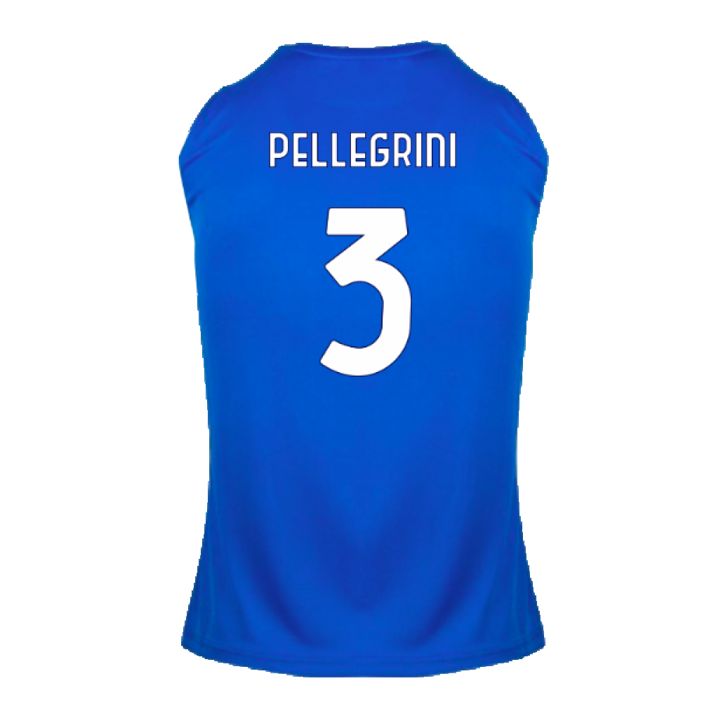 2024-2025 Lazio Graphic Sleeveless Training Shirt (Royal) (Pellegrini 3)