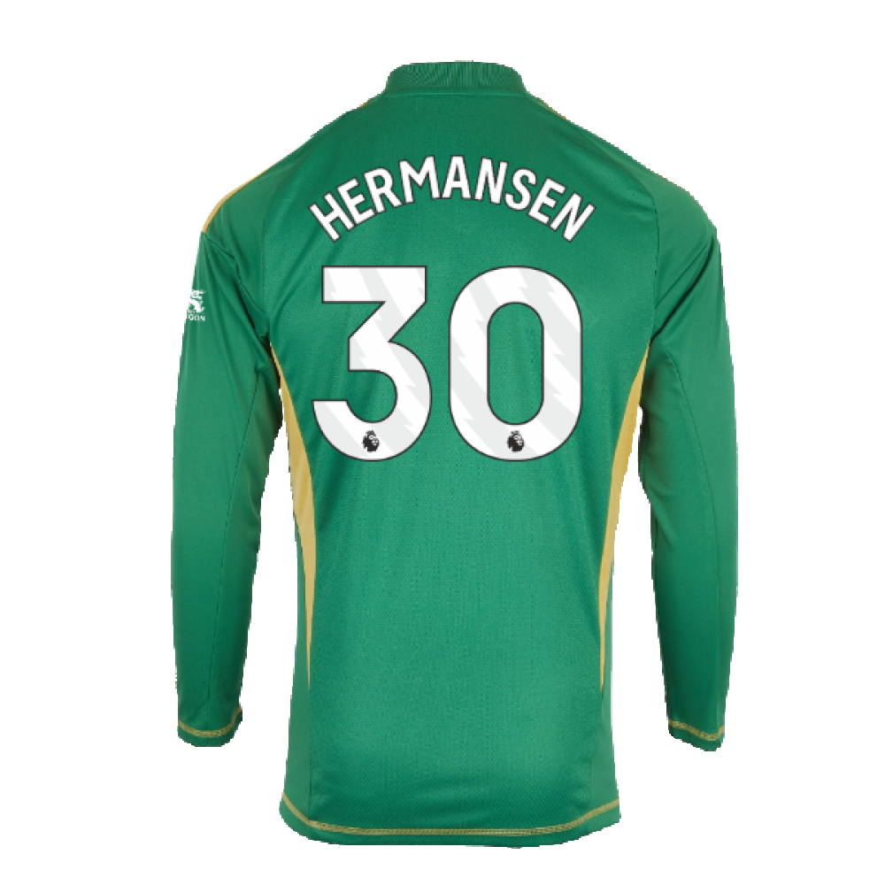 2024-2025 Leicester City Home Goalkeeper Shirt (Green) - Kids (Hermansen 30)