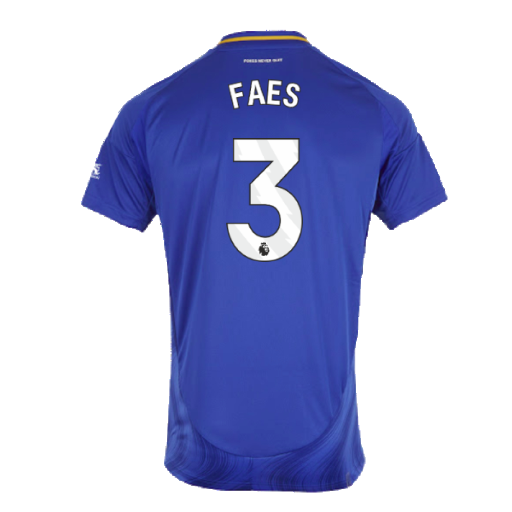 2024-2025 Leicester City Home Shirt (Faes 3)