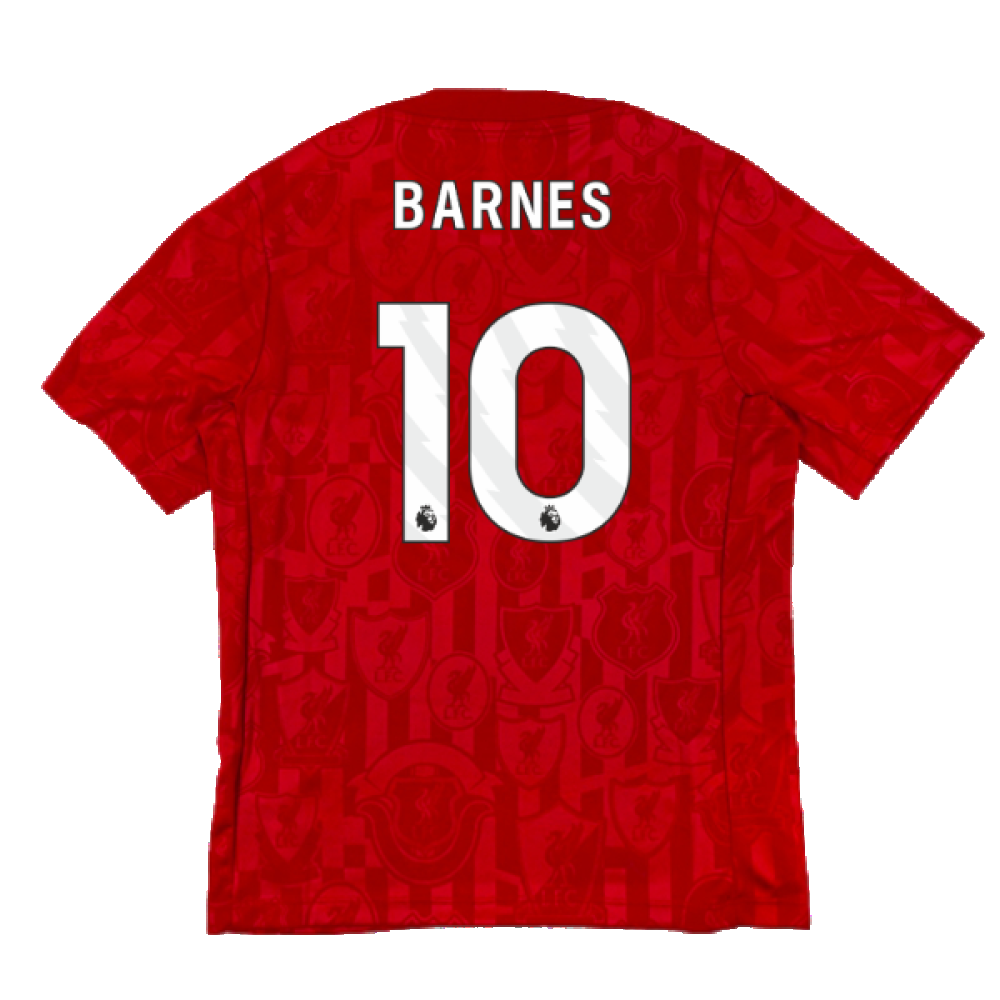 2024-2025 Liverpool Dri-Fit Pre-Match Shirt (Red) (Barnes 10)