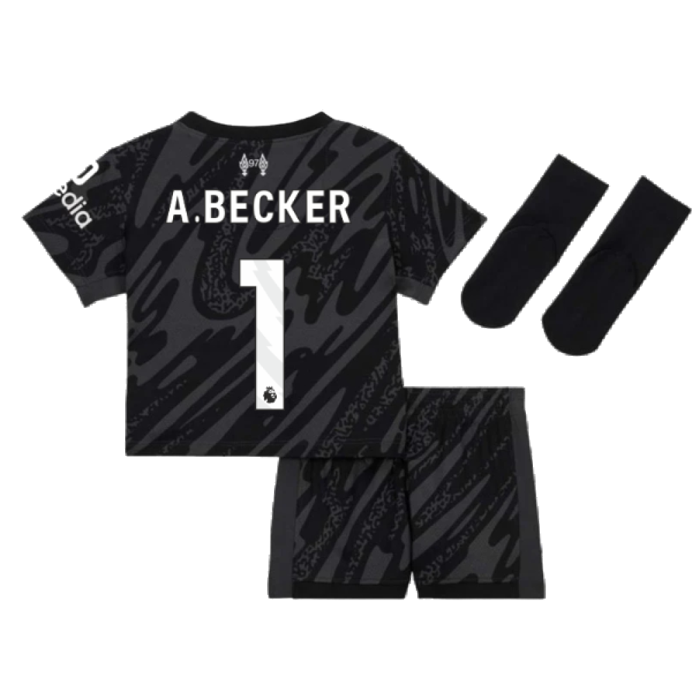 2024-2025 Liverpool Goalkeeper Mini Kit (Black) (A.Becker 1)