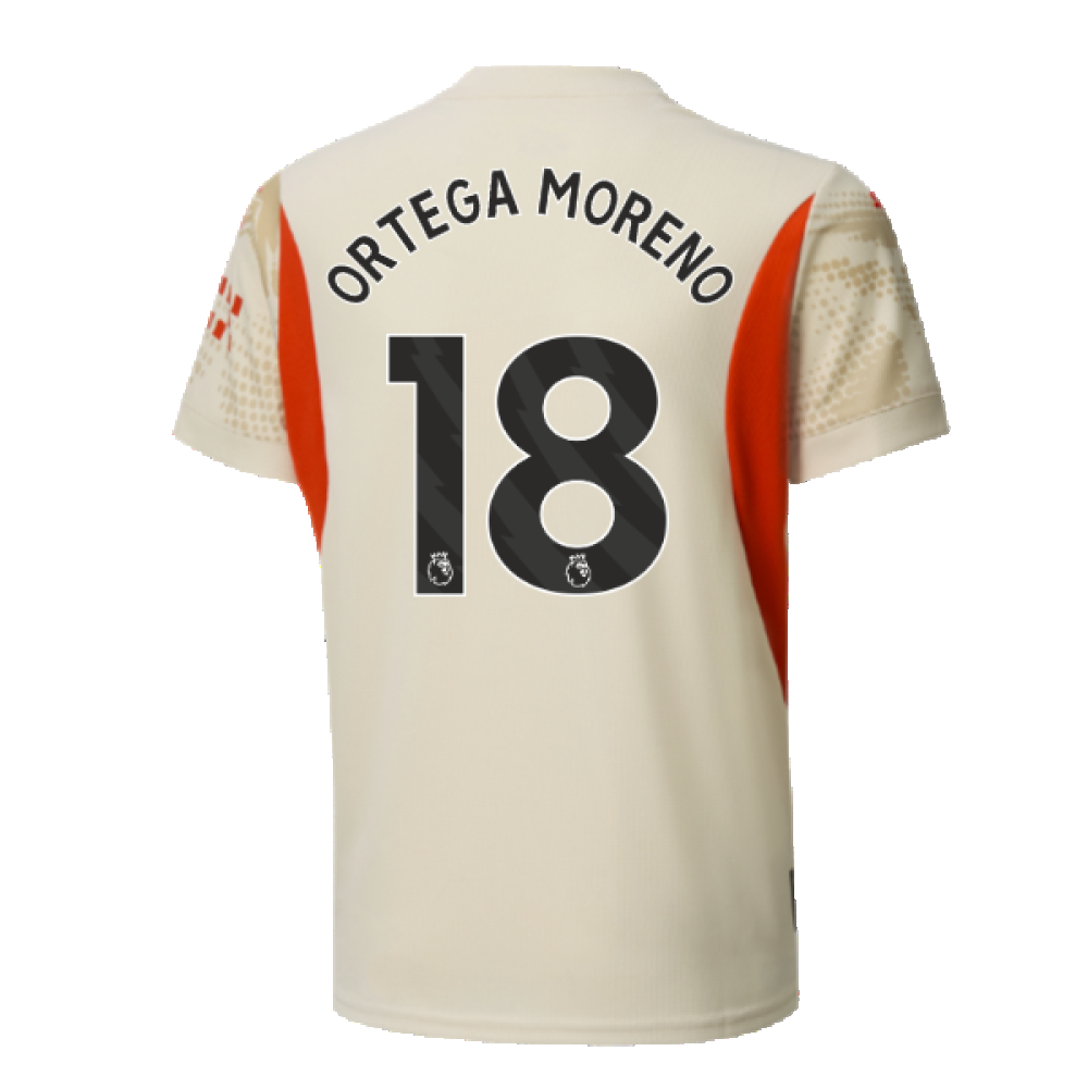 2024-2025 Man City Away Goalkeeper Shirt (Alpine Snow) - Kids (Ortega Moreno 18)