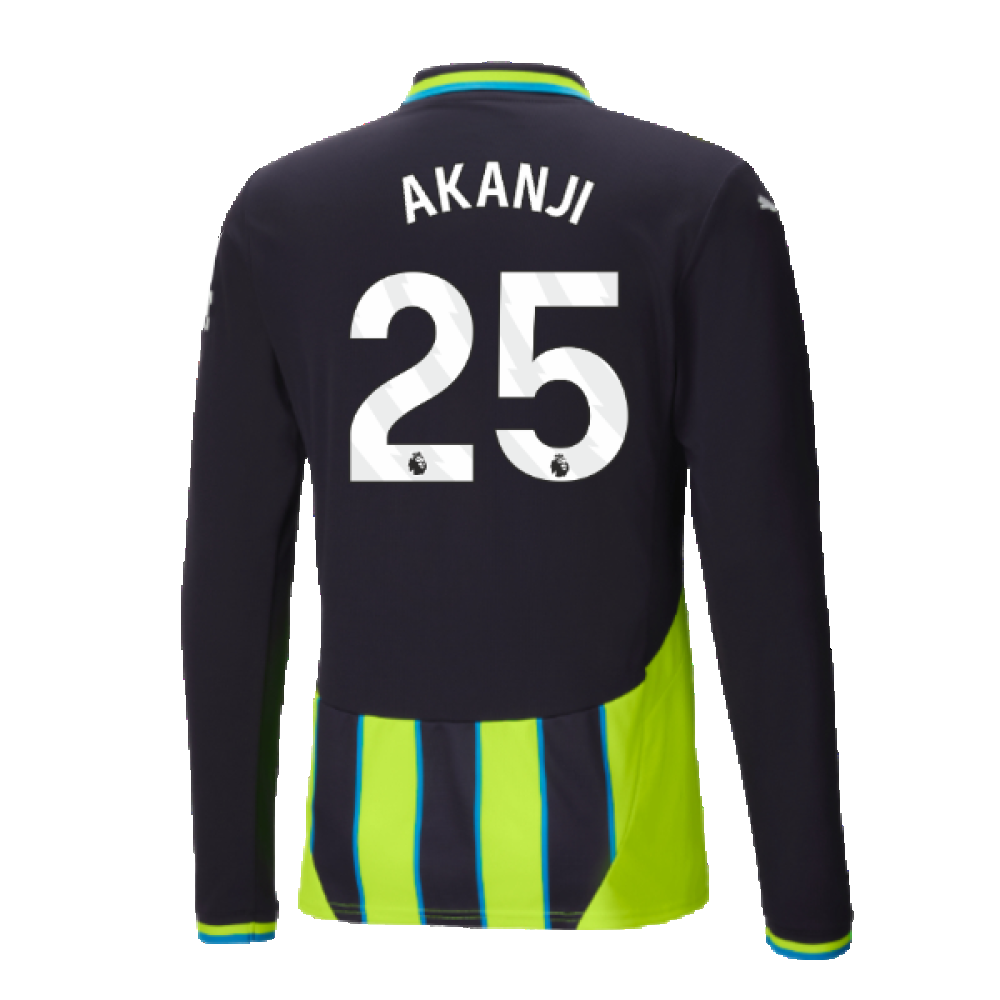 2024-2025 Man City Away Long Sleeve Authentic Shirt (Akanji 25)