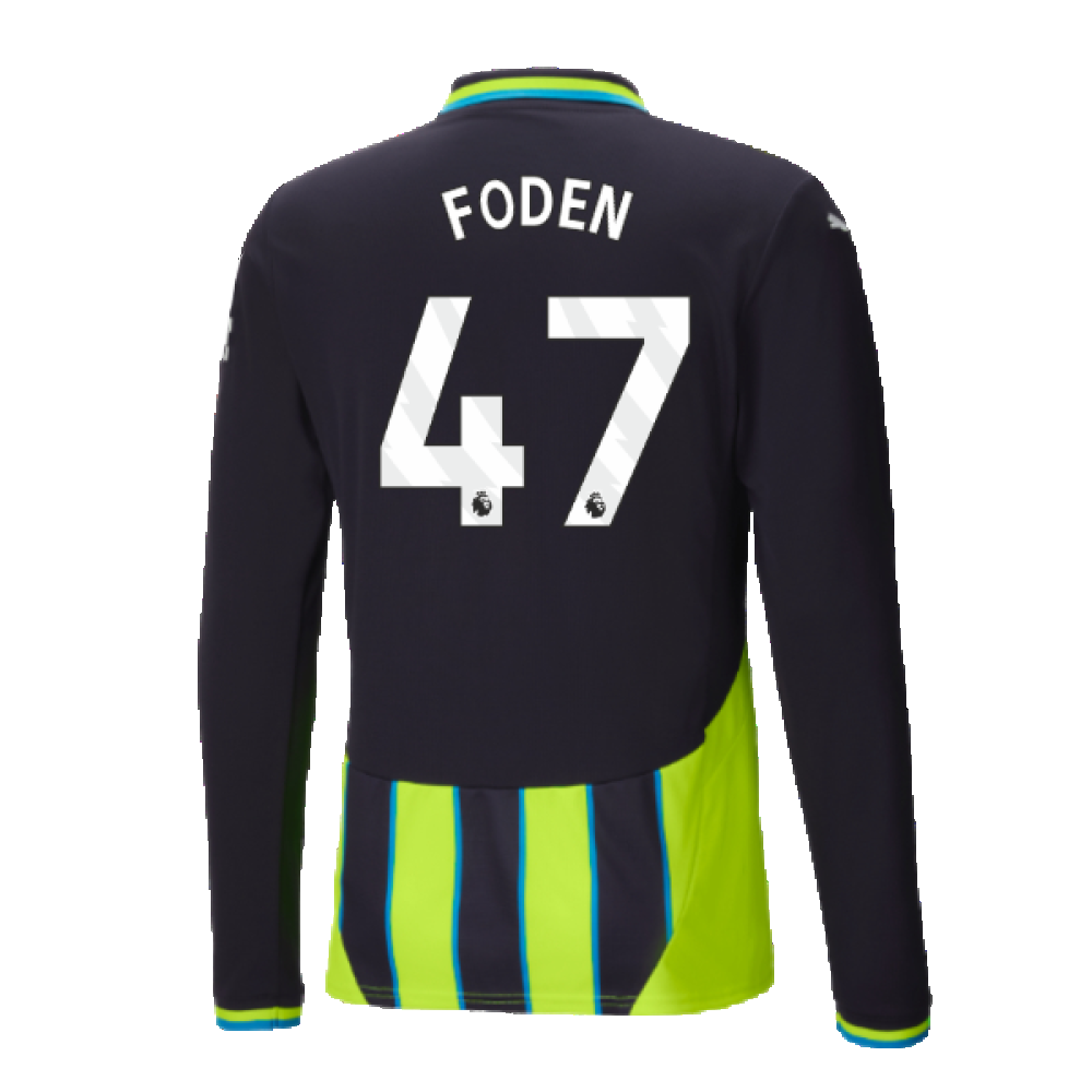 2024-2025 Man City Away Long Sleeve Authentic Shirt (Foden 47)