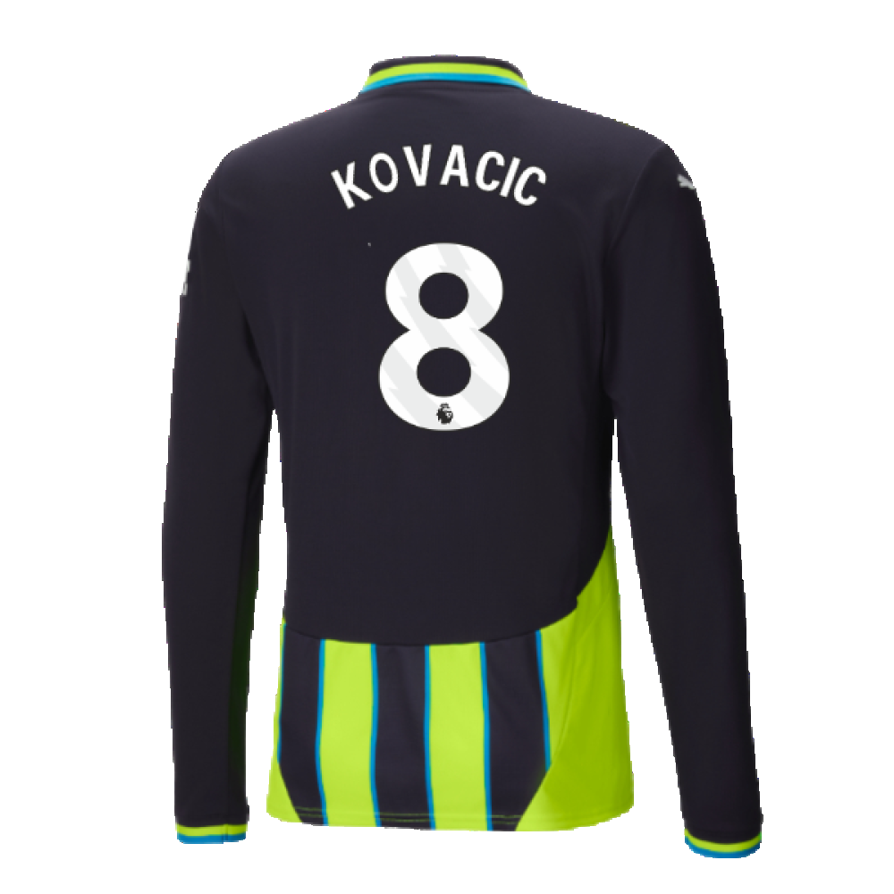 2024-2025 Man City Away Long Sleeve Authentic Shirt (Kovacic 8)