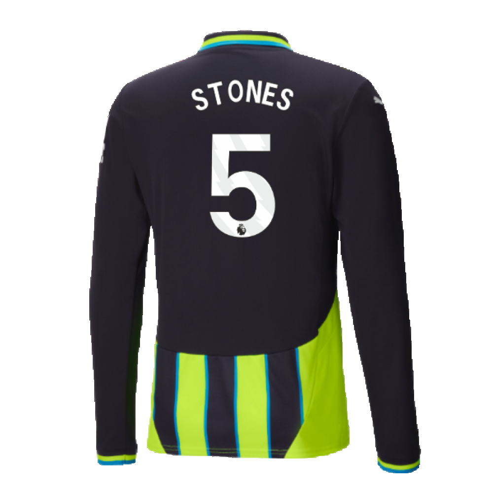 2024-2025 Man City Away Long Sleeve Authentic Shirt (Stones 5)