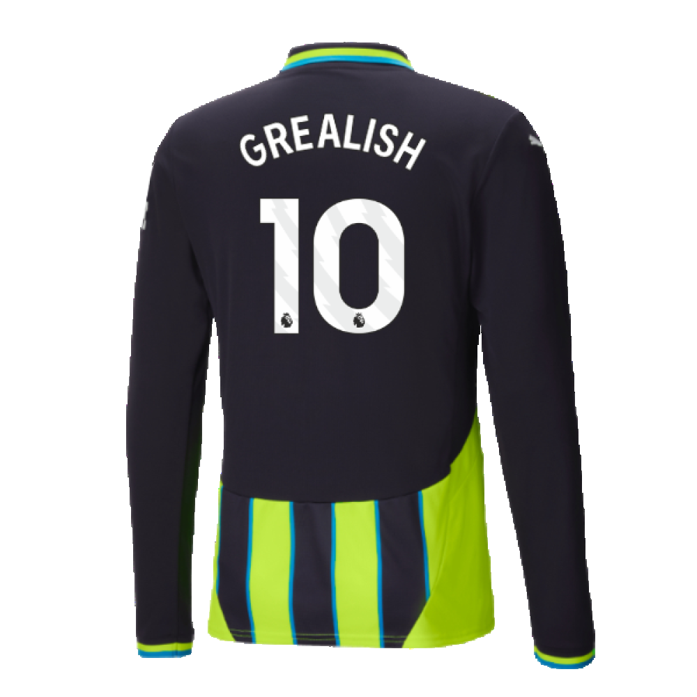 2024-2025 Man City Away Long Sleeve Shirt (Grealish 10)