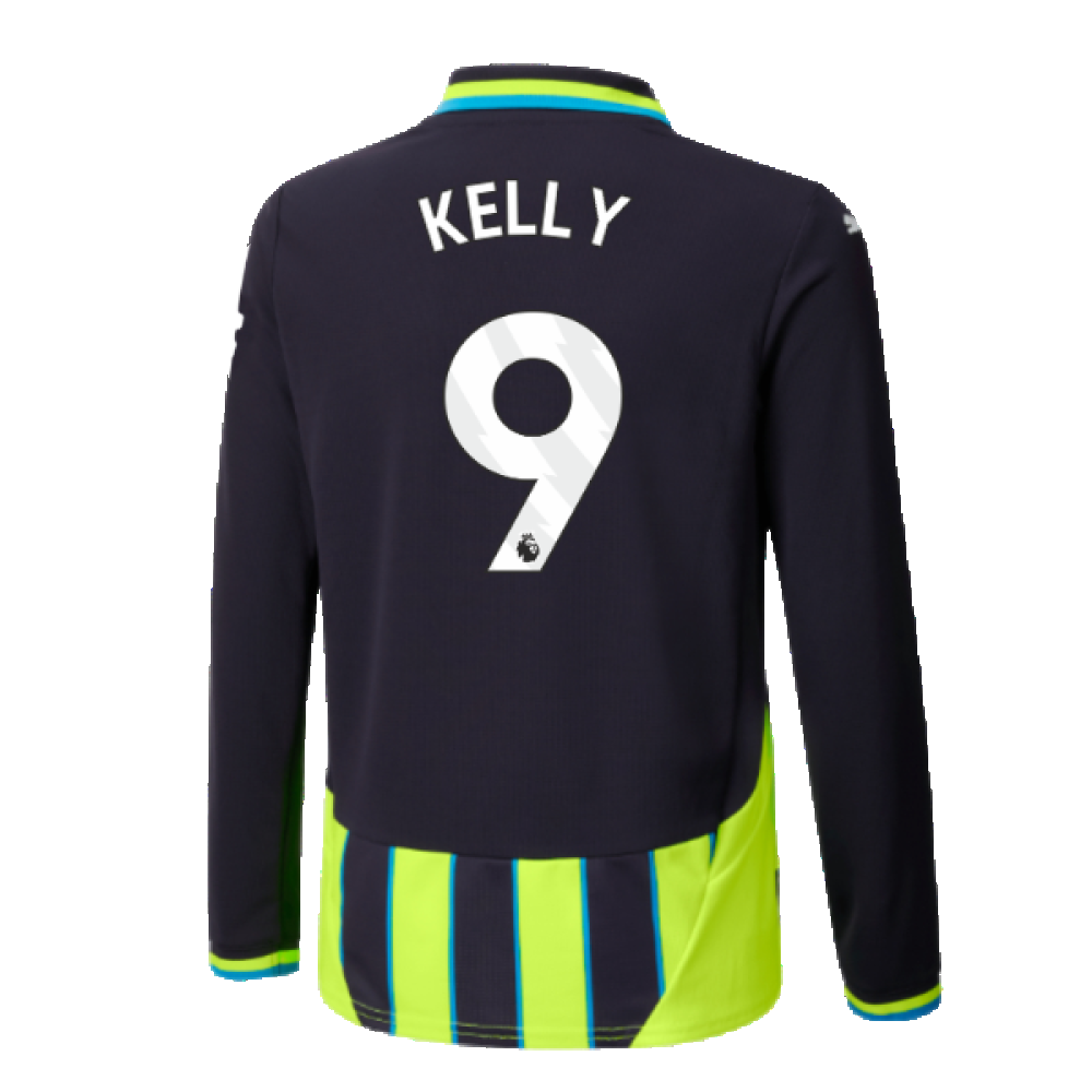 2024-2025 Man City Away Long Sleeve Shirt (Kids) (Kelly 9)