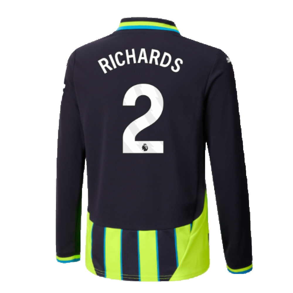 2024-2025 Man City Away Long Sleeve Shirt (Kids) (Richards 2)