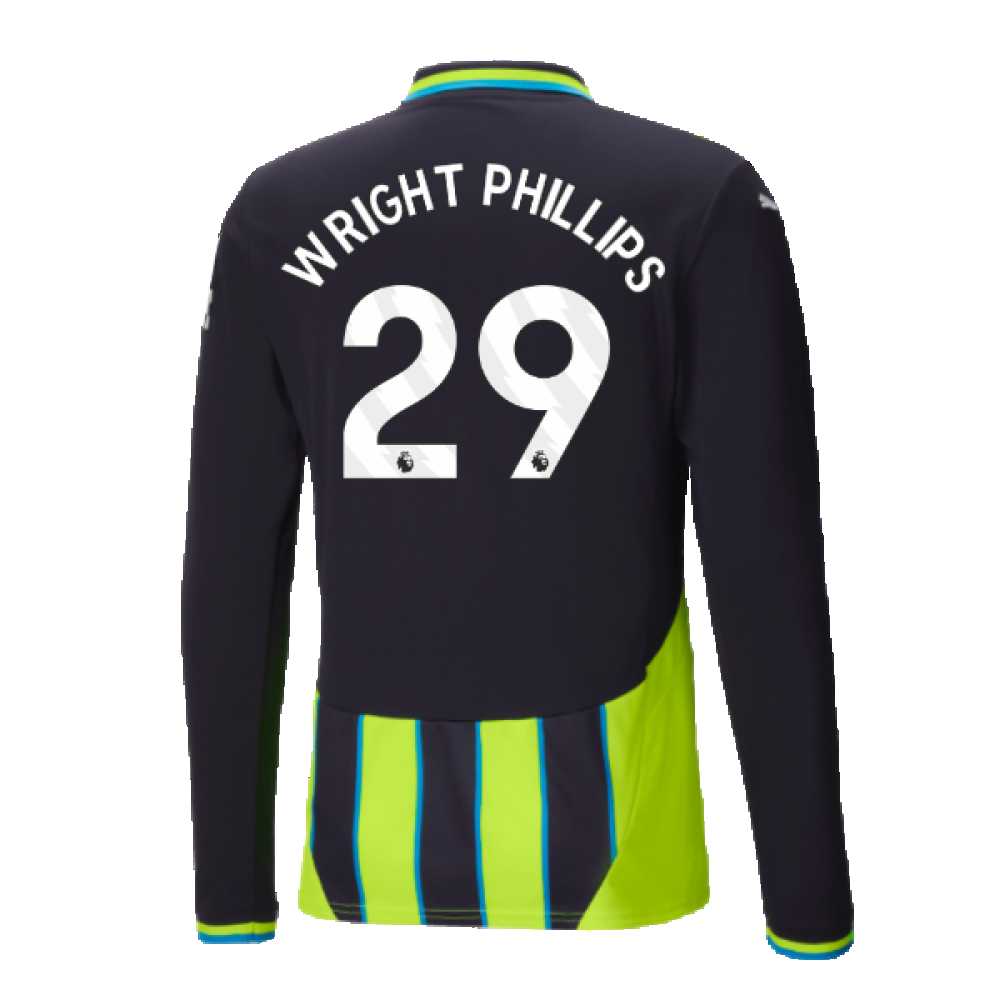 2024-2025 Man City Away Long Sleeve Shirt (Wright Phillips 29)