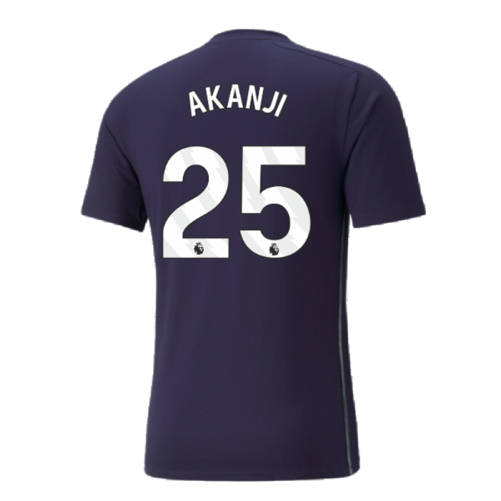 2024-2025 Man City Casuals Tee (Navy) (Akanji 25)