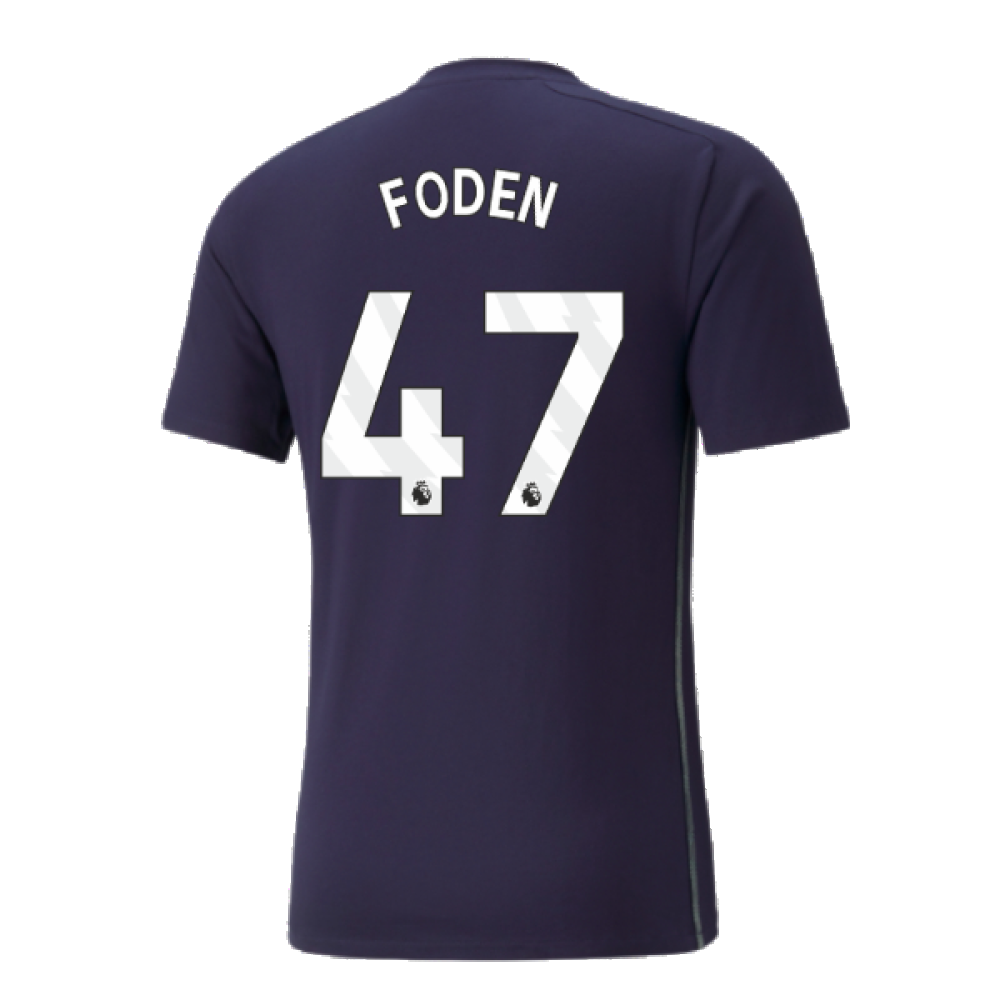 2024-2025 Man City Casuals Tee (Navy) (Foden 47)