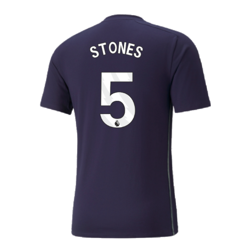 2024-2025 Man City Casuals Tee (Navy) (Stones 5)