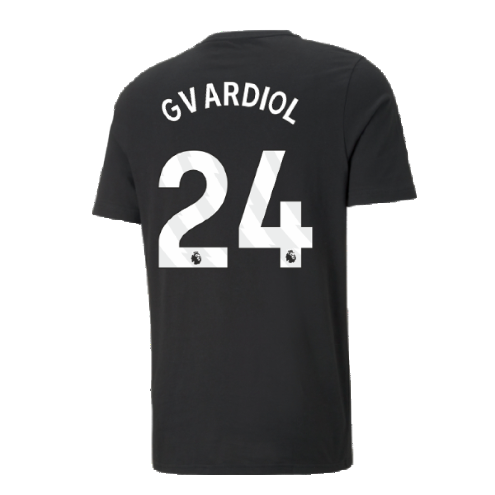 2024-2025 Man City ESS Tee (Black) (Gvardiol 24)