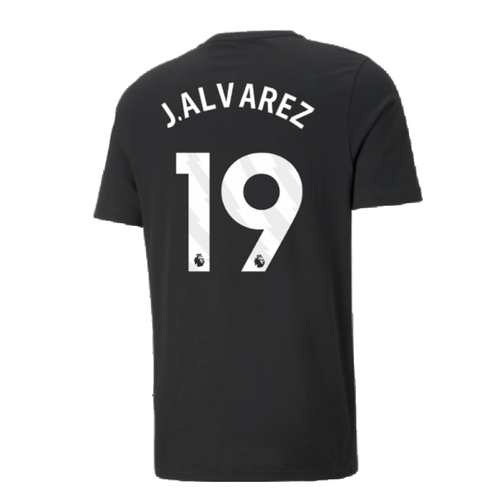 2024-2025 Man City ESS Tee (Black) (J.Alvarez 19)