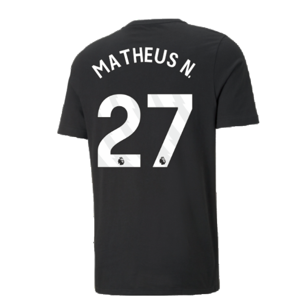 2024-2025 Man City ESS Tee (Black) (Matheus N. 27)