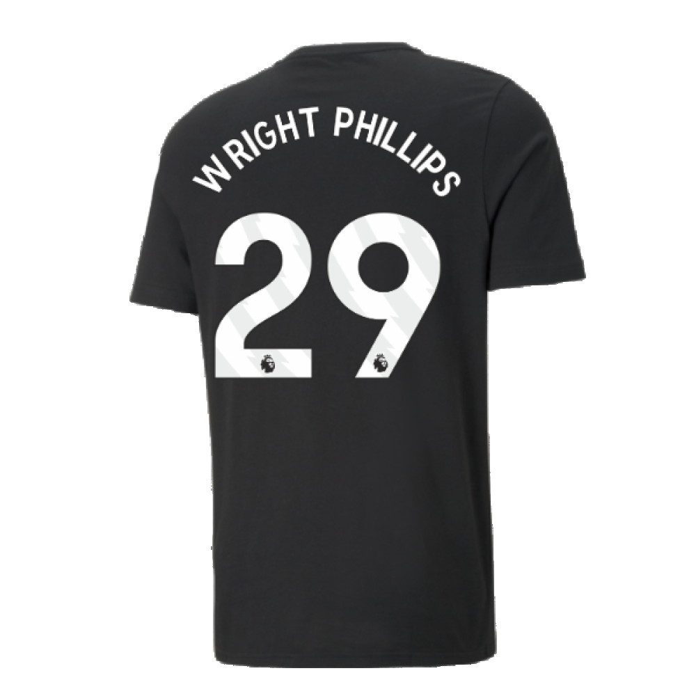 2024-2025 Man City ESS Tee (Black) (Wright Phillips 29)