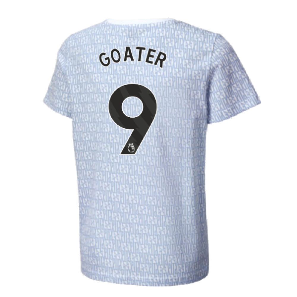 2024-2025 Man City ftblCulture Tee AOP (Light Blue) - Kids (Goater 9)