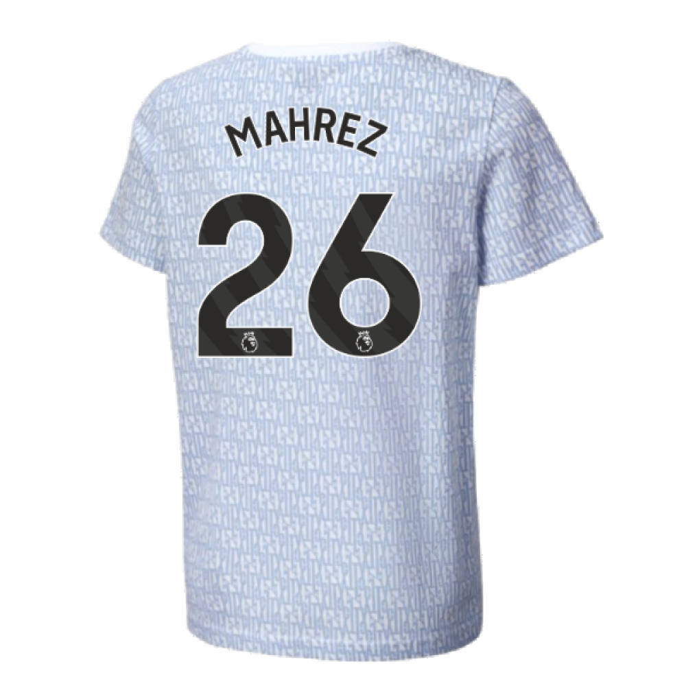 2024-2025 Man City ftblCulture Tee AOP (Light Blue) - Kids (Mahrez 26)