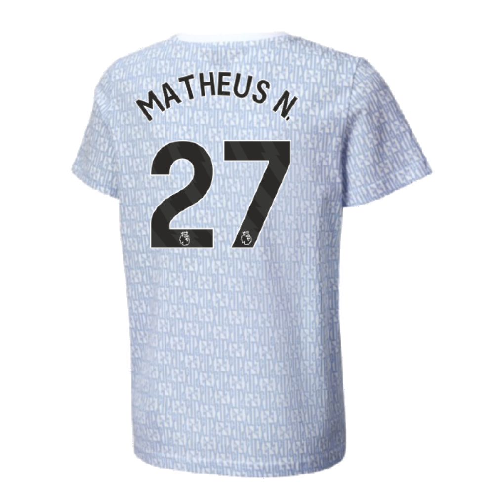 2024-2025 Man City ftblCulture Tee AOP (Light Blue) (Matheus N. 27)