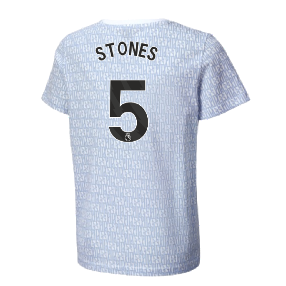 2024-2025 Man City ftblCulture Tee AOP (Light Blue) (Stones 5)