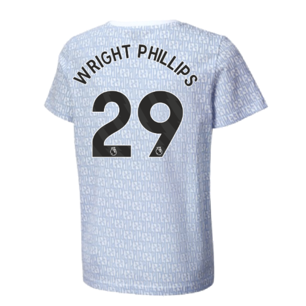 2024-2025 Man City ftblCulture Tee AOP (Light Blue) (Wright Phillips 29)