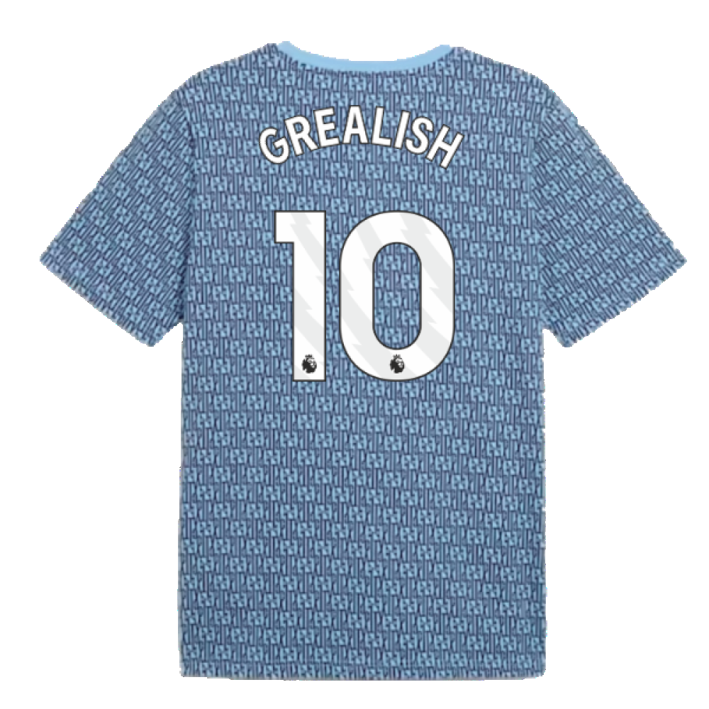 2024-2025 Man City ftblCulture Tee AOP (Navy) (Grealish 10)