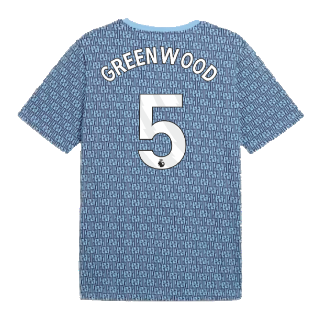 2024-2025 Man City ftblCulture Tee AOP (Navy) (Greenwood 5)