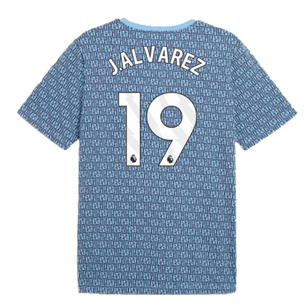 2024-2025 Man City ftblCulture Tee AOP (Navy) (J.Alvarez 19)