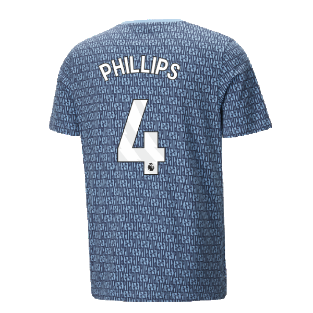 2024-2025 Man City ftblCulture Tee AOP (Navy) - Kids (Phillips 4)