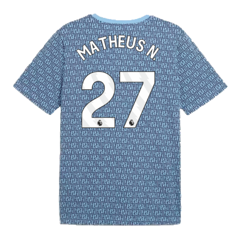 2024-2025 Man City ftblCulture Tee AOP (Navy) (Matheus N. 27)