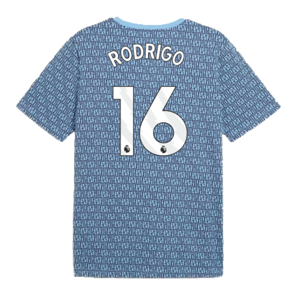 2024-2025 Man City ftblCulture Tee AOP (Navy) (Rodrigo 16)