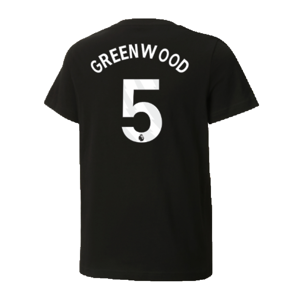 2024-2025 Man City ftblCulture Tee (Black) (Greenwood 5)