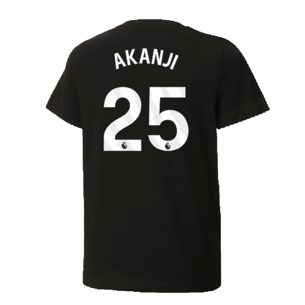 2024-2025 Man City ftblCulture Tee (Black) - Kids (Akanji 25)