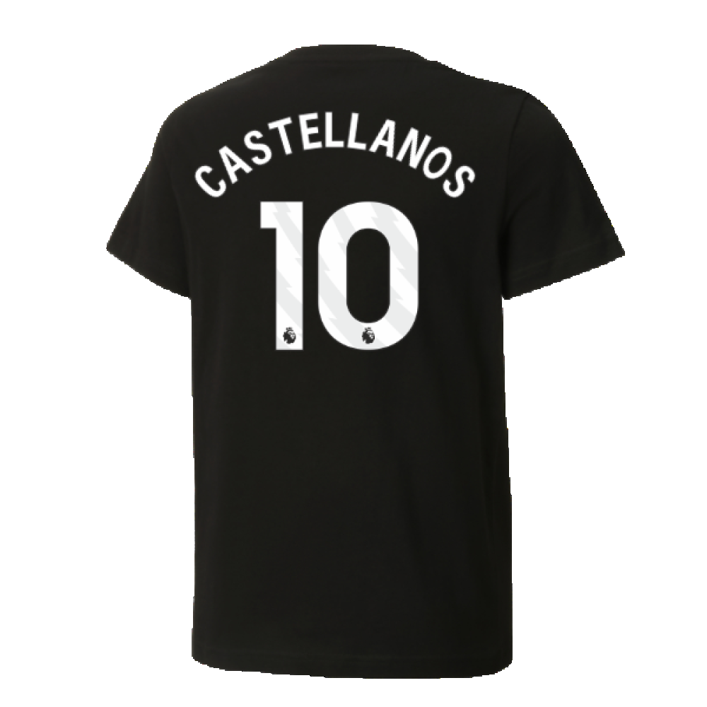 2024-2025 Man City ftblCulture Tee (Black) - Kids (Castellanos 10)