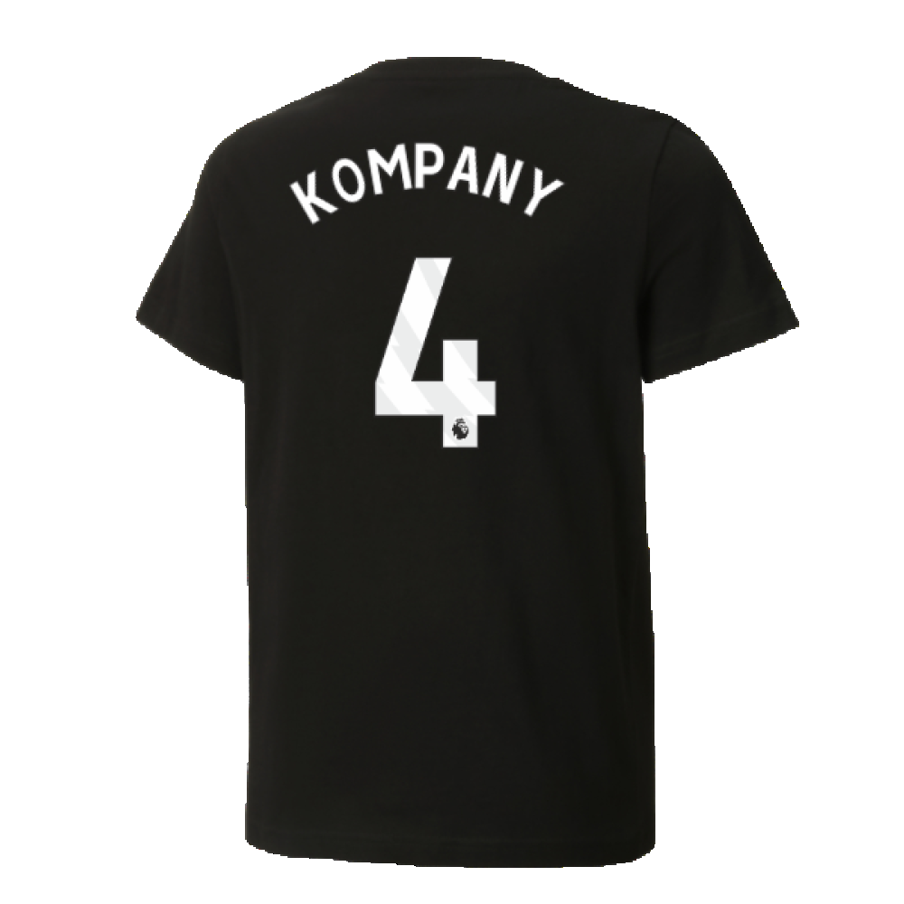 2024-2025 Man City ftblCulture Tee (Black) - Kids (Kompany 4)