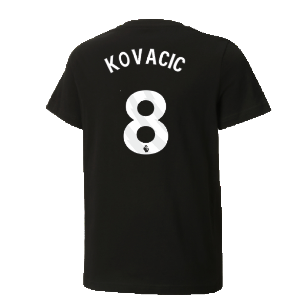 2024-2025 Man City ftblCulture Tee (Black) - Kids (Kovacic 8)